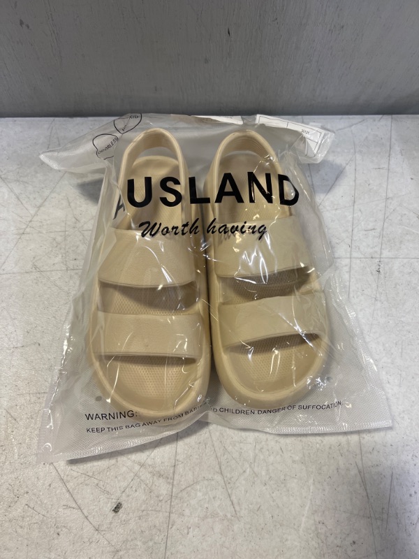 Photo 2 of AUSLAND Women's Flat Sandals Two Strap, Casual Dress Comfy Sandals Slingback Open-toe 90121***SIZE 7.5