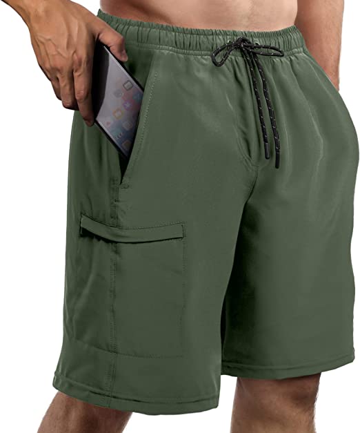 Photo 1 of Fort Isle Mens Hiking Shorts 10 inch Inseam - Quick Dry Athletic Shorts for Men | Gym Shorts for Men with Pockets***size xl