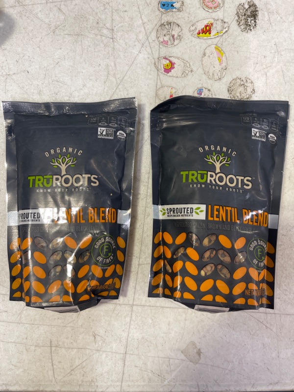Photo 2 of 2 PACK TruRoots Organic Sprouted Lentil Blend, 8 Ounces, Certified USDA Organic, Non-GMO Project Verified
EDXP 2/1/23