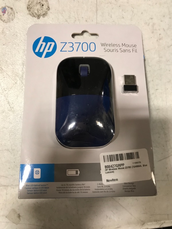 Photo 2 of HP 7UH88AA Wireless Mouse Z3700 - Blue Lumiere