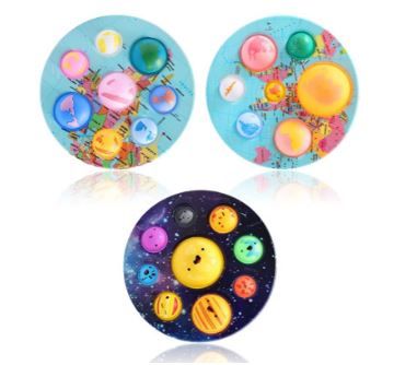 Photo 1 of Guorilyee Planet Bubble Fidget Toy, Earth Simple Dlmple Popper, Stress Relief and Anti-Anxiety Toys, Seven Continents Eight Oceans Shape Squeeze Sensory Toy for Geography Education Multicolor OneSize
