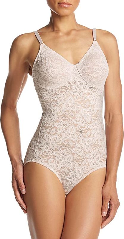 Photo 1 of Bali Women’s Shapewear Firm Control Lace ‘N Smooth Built-in Bra Body Shaper Fajas DF8L10 SIZE 38D
