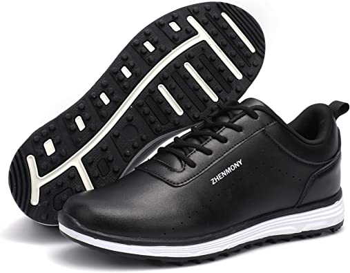 Photo 1 of DWZRG Waterproof Golf Shoes Men Professional Spikless Golf Sneakers Lightweight Walking Training Sport Shoes SIZE 11