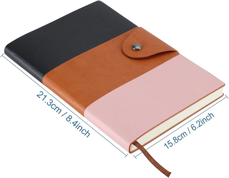 Photo 2 of A5 Lined Journal Set/Leather Notebook Planner Travel Journal for Girls Women Mens, A5 Ruled Notebook for Writing- 70 Sheets- 2 Pack, Total 140 Sheets/280 Pages MULTI COLOR 2 PACK 
