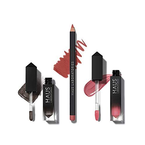 Photo 1 of HAUS LABORATORIES By Lady Gaga: HAUS OF COLLECTIONS | ($64 Value) Makeup Kit with Bag, Liquid Eyeshadow, Lip Liner Pencil, and Lip Gloss Available in 13 Sets, Vegan & Cruelty-Free | 3-Piece Value Set