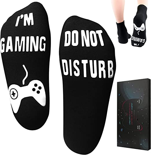 Photo 1 of Do Not Disturb I'm Gaming Socks, Gifts for Teenage Boys, Gaming Socks Novelty Birthday Gifts Ideas for Teen Boys Mens Sons SIZE UNKNOWN 