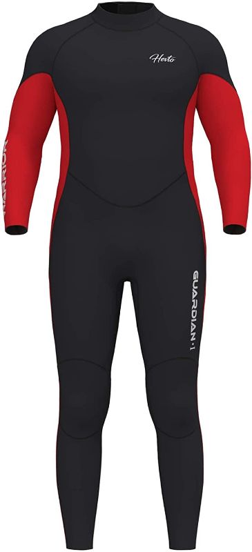 Photo 1 of Hevto Wetsuits Plus Size Men and Women 3/2mm Neoprene Full Scuba Diving Suits Surfing Swimming Keep Warm Back Zip for Water Sports SIZE MEDIUM TALL 