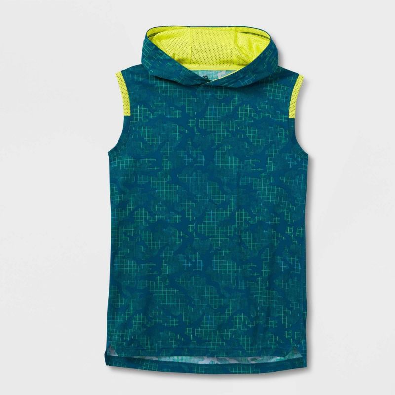 Photo 1 of Boys' Sleeveless Printed T-Shirt - All in Motion BOYS' SIZE SMALL