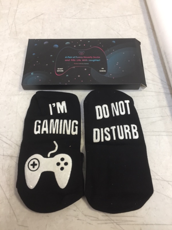 Photo 2 of Do Not Disturb I'm Gaming Socks, Gifts for Teenage Boys, Gaming Socks Novelty Birthday Gifts Ideas for Teen Boys Mens Sons SIZE MEDIUM
