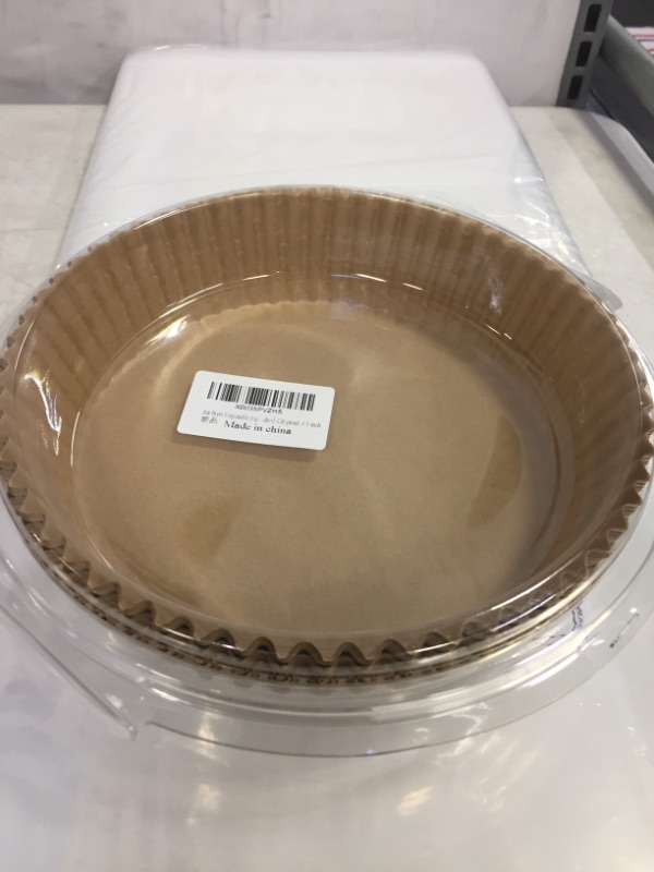 Photo 2 of 100PCS Air Fryer Disposable Paper Liner, 7.9 Inch Round Oil-proof, Water-proof, Food Grade Parchment for Air Fryer Baking Roasting Microwave, Non-Stick Air Fryer Liners
