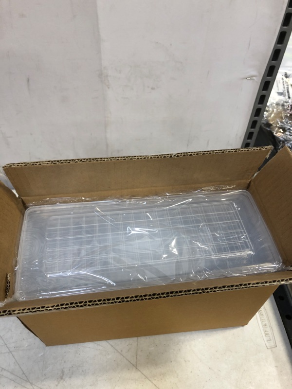 Photo 1 of SOUJOY 6 Pack Food Storage Containers for Fridge, 1.5L Produce Saver Container with Removable Drain Plate and Lid, Stackable Fruits Storage Keeper for Vegetables, Meat, Fish Fresh and Dry