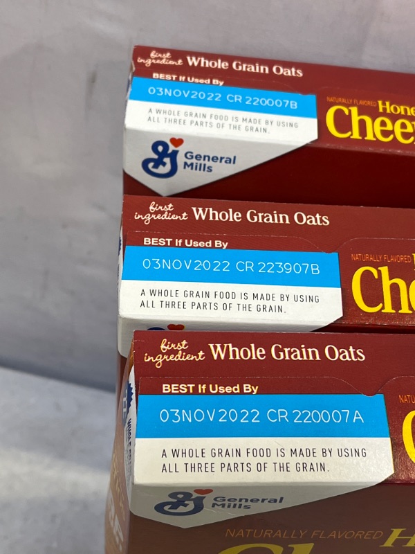 Photo 3 of 3PC - Honey Nut Cheerios Heart Healthy Cereal, Gluten Free Cereal With Whole Grain Oats, 10.8 oz - EXP: NOV 03, 2022
