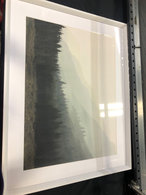 Photo 2 of 24 X 30 Foggy Tree Landscape Framed Wall Art - Threshold
