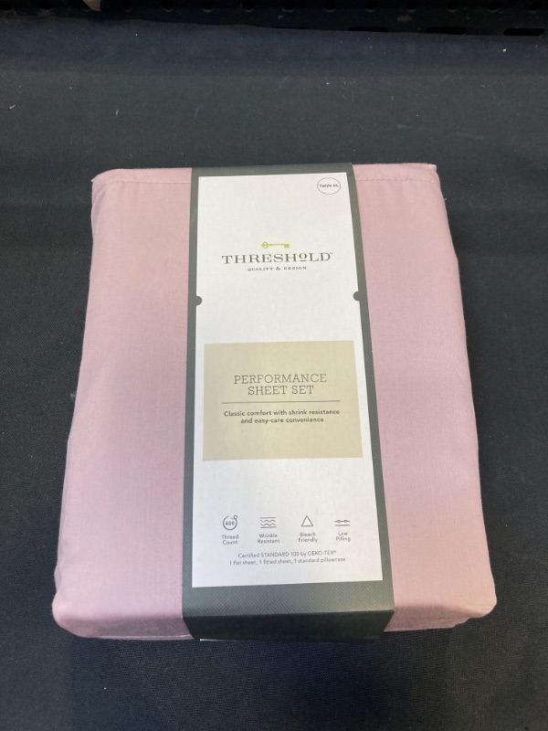 Photo 2 of 400 Thread Count Solid Performance Sheet Set - Threshold™
, TWIN XL 