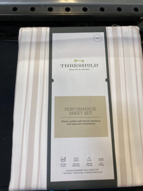 Photo 2 of 400 Thread Count Striped Performance Sheet Set - Threshold™
, FULL