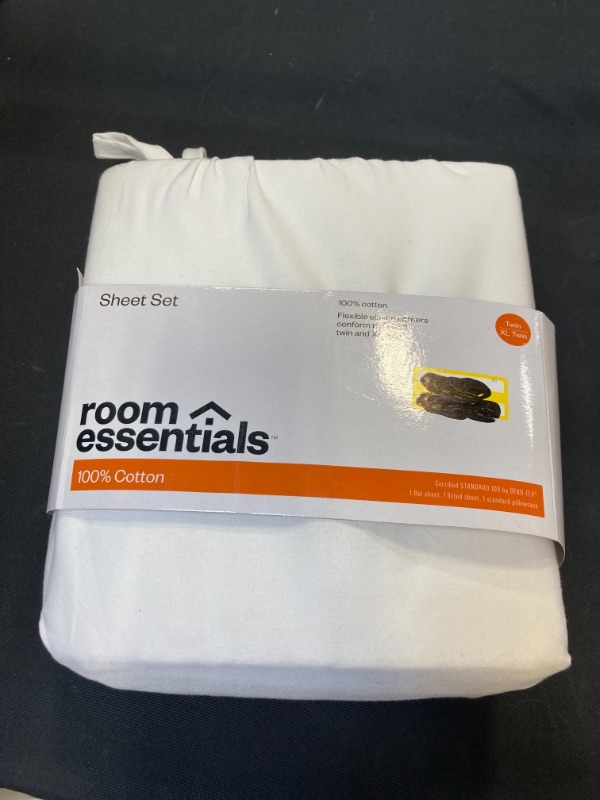 Photo 2 of 100% Cotton Sheet Set - Room Essentials™
, TWIN / XL TWIN 