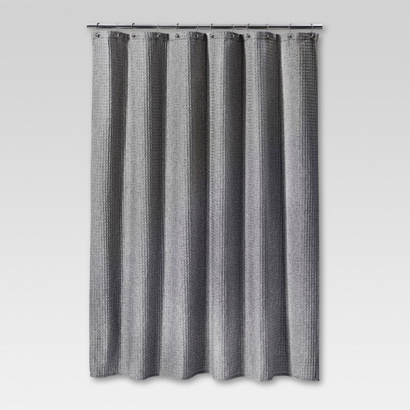 Photo 1 of 72"x72" Waffle Weave Shower Curtain - Threshold™
