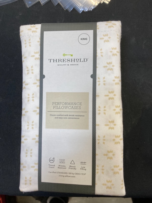 Photo 2 of 400 Thread Count Printed Pillowcase - Threshold™
, KING SIZE 