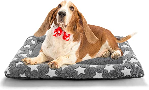 Photo 1 of Dog Crate Pad Cat Bed Ultra Soft with Anti-Slip Bottom, Cute Pink Puppy Bed Cozy Pet Mat Machine Washable for Small Medium Large Dogs