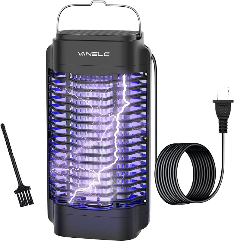 Photo 1 of VANELC Bug Zapper Outdoor, Waterproof Electric Mosquito Killer, 4200V Mosquito Zapper Indoor Insect Fly Trap for Home Backyard Garden - 9.8 FT Length Cable
OUT OF BOX ITEM