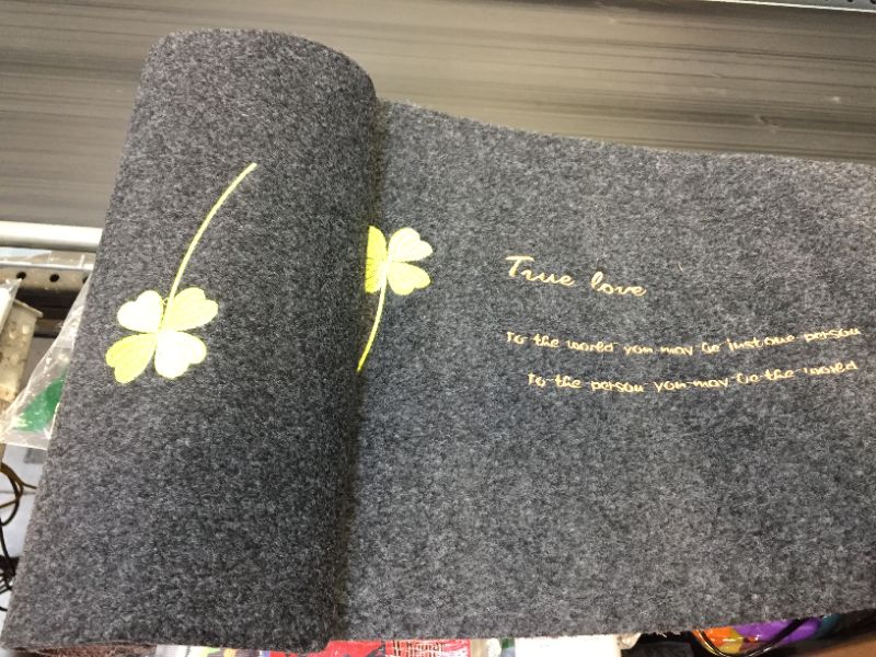 Photo 1 of 2 Piece (16x24"+16x48") Kitchen Floor Mats Floor Mat Runner Anti-skid Mats for Living Room, Porch, Toilet, Kitchen four leaf clover