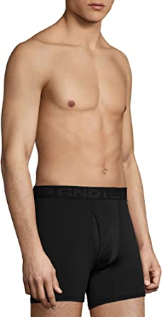 Photo 1 of AND1 Black/Grey 9" Inseam 6 Pack ProPlatinum Performance Boxer Briefs --- xl
