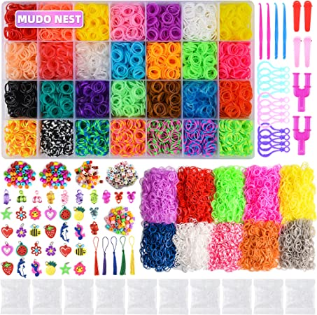 Photo 1 of 20000+Loom Bands Kit:19,000 DIY Rubber Bands Kits 38 Unique Colors500 Clips,40 CharmsLoom Bracelet Making Kits for Kids
