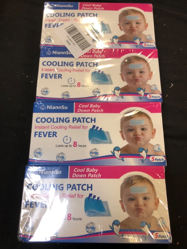 Photo 2 of [20-Count] Kid Fever Patch for Kids Fever Discomfort, Migraine & Headache Cooling Patch, Cooling Relief from Fever, 5 Count (Pack of 4)