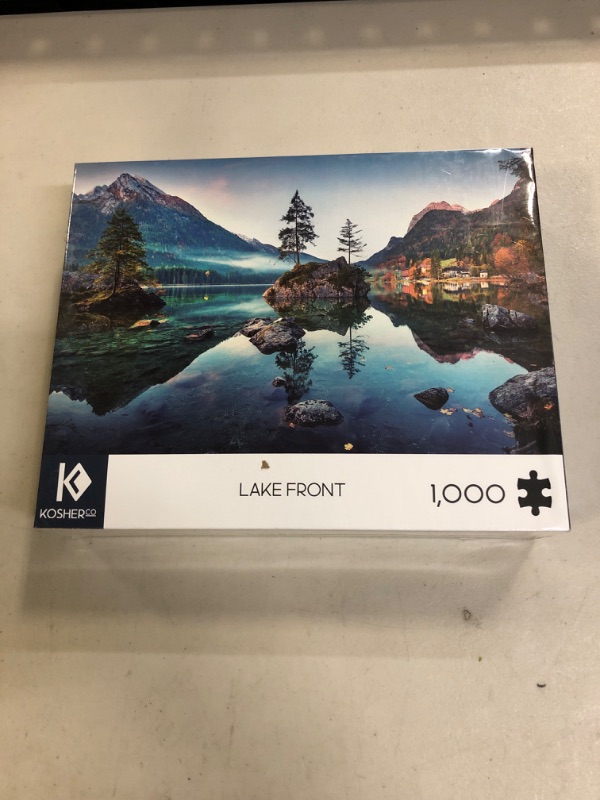 Photo 2 of Kosher Co Premium 1,000 Piece Jigsaw Puzzle (Lake Front)
