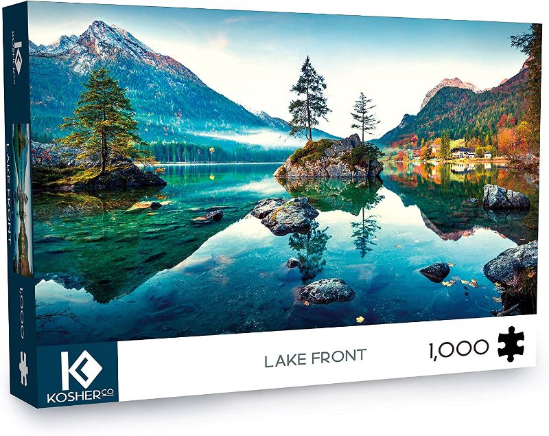 Photo 1 of Kosher Co Premium 1,000 Piece Jigsaw Puzzle (Lake Front)
