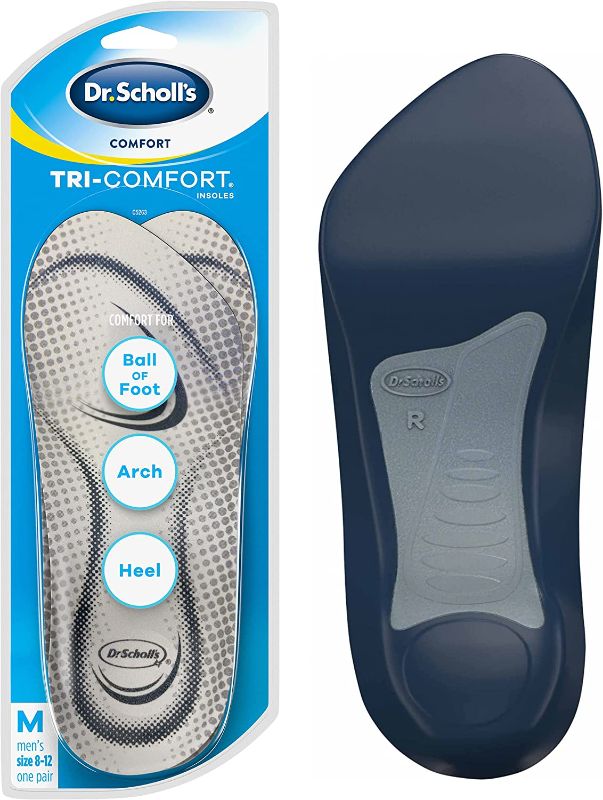 Photo 1 of Dr. Scholl’s Tri-Comfort Insoles // Comfort for Heel, Arch and Ball of Foot with Targeted Cushioning and Arch Support (for Men's 8-12)
