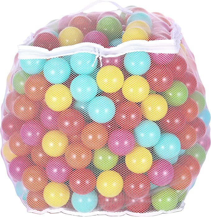 Photo 1 of BalanceFrom 2.3-Inch Phthalate Free BPA Free Non-Toxic Crush Proof Play Balls Pit Balls- 6 Bright Colors in Reusable and Durable Storage Mesh Bag with Zipper
