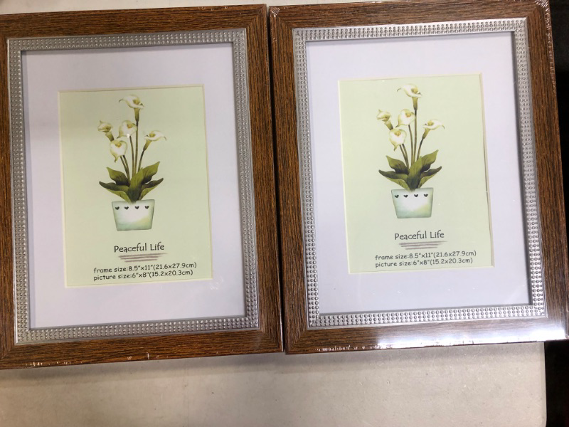 Photo 1 of 2 pack--8.5 X 11 Frames with wooden border