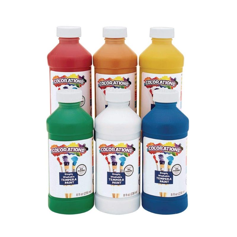 Photo 1 of Colorations unisex child Tempera art paints, Assorted Set, 8 Fl Oz Pack of 6 US
