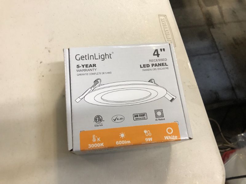 Photo 3 of Getlnlight slim dimmable 4 inch LED recessed lighting junction box included, 3000k