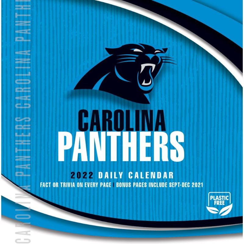 Photo 1 of Lang Turner Licensing Boxed Daily Desk Calendar, 5-1/4" X 5-1/4", Carolina Panthers, January to December 2022
