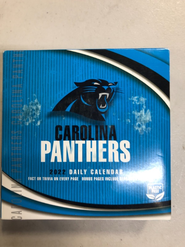 Photo 2 of Lang Turner Licensing Boxed Daily Desk Calendar, 5-1/4" X 5-1/4", Carolina Panthers, January to December 2022
