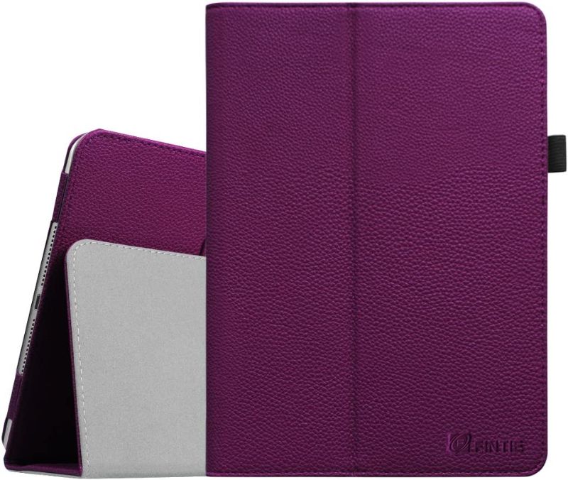 Photo 1 of Fintie Folio Case for iPad Air 2 - Premium Vegan Leather Slim Fit Case Smart Stand Protective Cover Auto Sleep/Wake Feature for iPad Air 2, Purple
