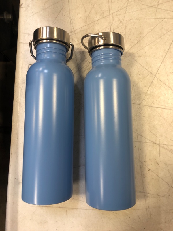 Photo 2 of 24oz Stainless Steel Single Wall Non-Vacuum Chug Water Bottle - Room Essentials™ BLUE
2 PCK