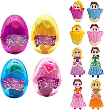 Photo 1 of 4 Pack Jumbo Princess Deformation Easter Eggs,Easter Eggs with Toys Party Favors for Kids Eggs Hunt, Basket Stuffers Fillers, Birthday Party Decorations