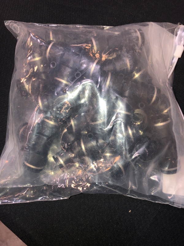 Photo 2 of 20 Pcs Pneumatic Union Tee Push to Connect Fittings Air Line Tube Tee Pneumatic Fittings Quick Release Pneumatic Connectors Air Plastic Hose Line Fittings Air Line Connect Fittings (1/2 Inch)