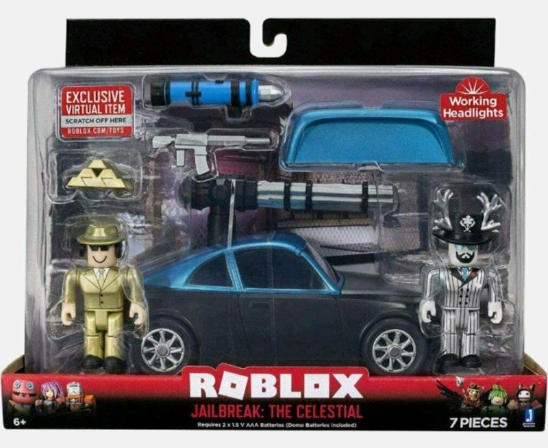 Photo 1 of NEW SEALED Roblox Jailbreak Celestial Figure + Car Set 7 Pieces
