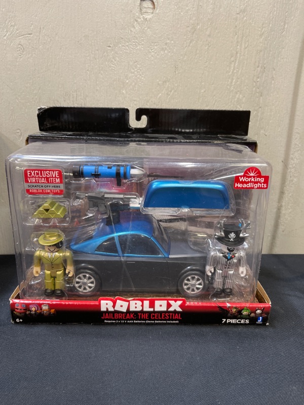 Photo 2 of NEW SEALED Roblox Jailbreak Celestial Figure + Car Set 7 Pieces
