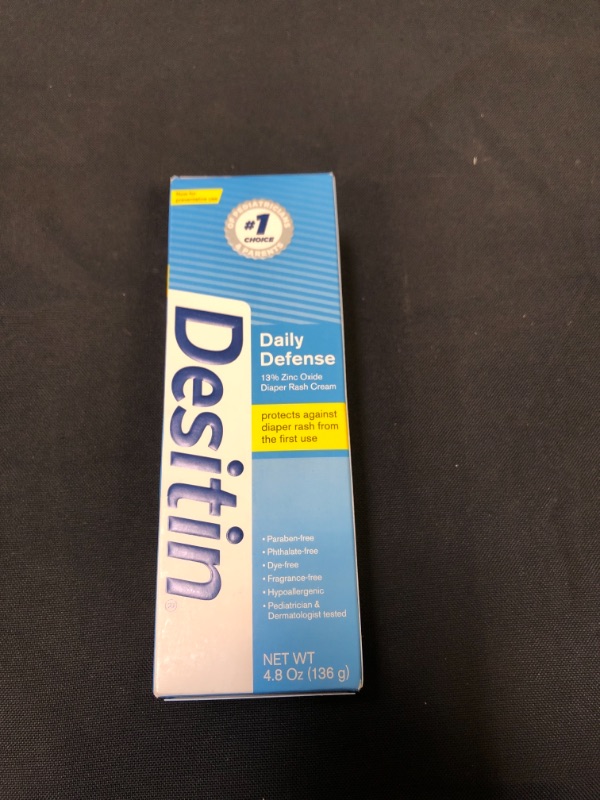 Photo 2 of Desitin Daily Defense Baby Diaper Rash Cream with Zinc Oxide to Treat, Relieve Prevent diaper rash, Hypoallergenic, Dye-, Phth EXP 12/2024