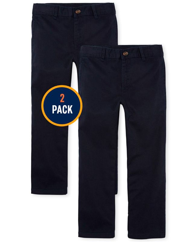 Photo 1 of Boys Uniform Stretch Chino Pants 2-Pack
SIZE 10