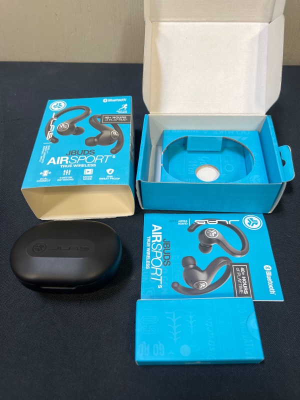 Photo 2 of JBuds Air Sport True Wireless Bluetooth Headphones - Black, UNABLE TO TEST 

