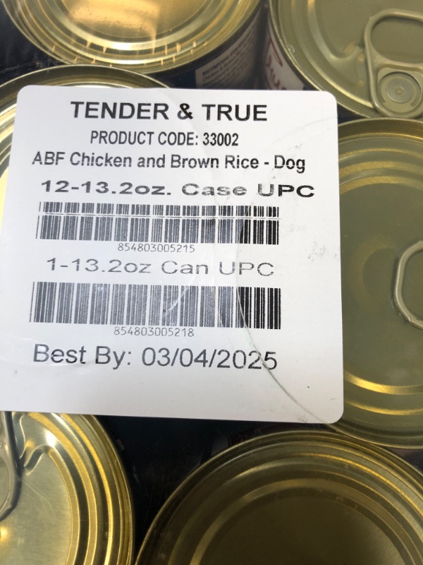 Photo 3 of 12 Pack Tender & True Dog Food, Premium, Antibiotic-Free, Chicken & Brown Rice Recipe - 13.2 oz---exp date 03-2025