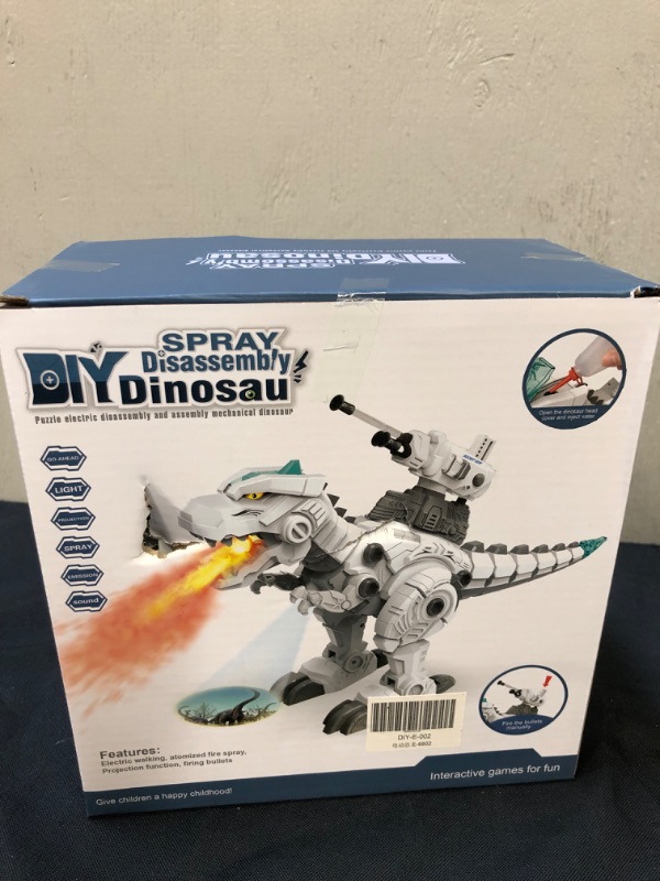 Photo 3 of Boys STEM Take Apart Dinosaur - Walking Dinosaur with Water Mist Spray & LED Lights Glowing Eyes & Projection Toys for 6 7 8 9 10 11 12 Old Boys Girls Gifts----factory sealed