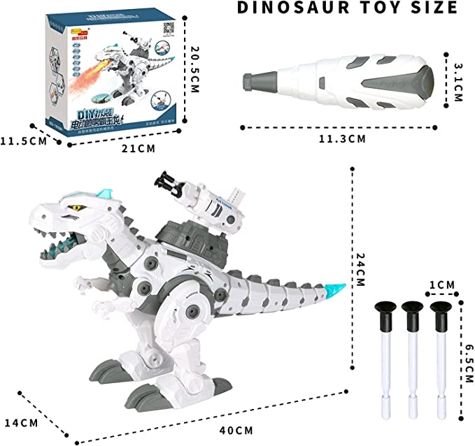 Photo 2 of Boys STEM Take Apart Dinosaur - Walking Dinosaur with Water Mist Spray & LED Lights Glowing Eyes & Projection Toys for 6 7 8 9 10 11 12 Old Boys Girls Gifts----factory sealed