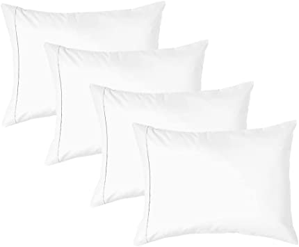 Photo 1 of  Queen Pillowcases Set of 4, Brushed Microfiber, Soft and Cozy, Wrinkle, Fade, Stain Resistant with Envelope Closure, 20 x 30 Inches, White
